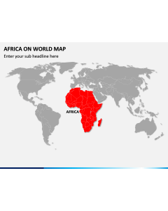 Africa on World Map PPT Slide 1