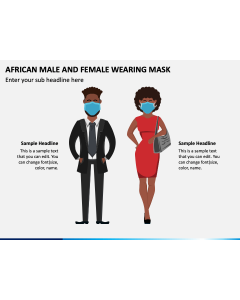 African Male and Female Wearing Mask PPT Slide 1