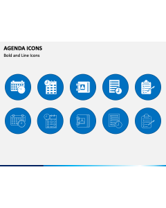 Agenda Icons PPT Slide 1