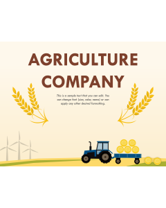 Agriculture Background Theme PPT Slide 1