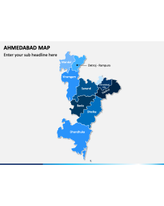 Ahmedabad Map PPT Slide 1
