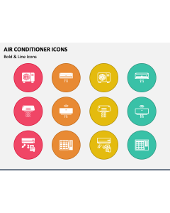 Air Conditioner Icons PPT Slide 1