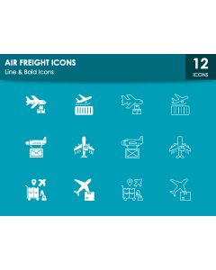 Air Freight Icons PPT Slide 1