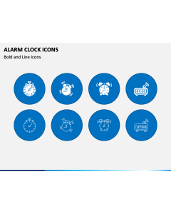 Alarm Clock Icons PPT Slide 1
