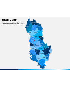 Albania map PPT slide 1