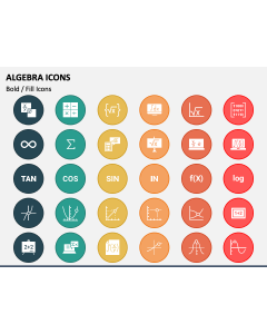 Algebra Icons PPT Slide 1