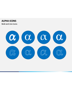 Alpha Icons PPT Slide 1