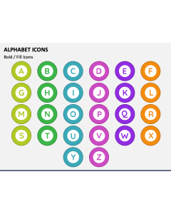 Alphabet Icons PPT Slide 1