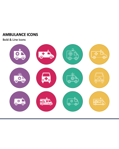 Ambulance Icons PPT Slide 1