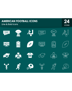 American Football Icons PPT Slide 1