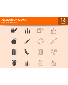 Ammunition Icons PPT Slide 1