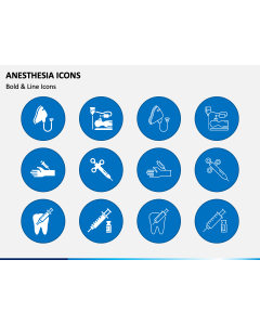 Anesthesia Icons PPT Slide 1
