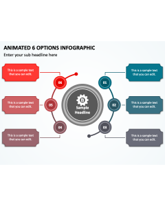 Animated 6 Options Infographic PPT Thumbnail