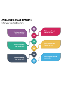 Animated 6 Stage Timeline PPT Thumbnail