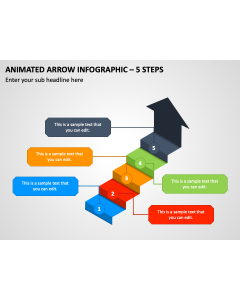 Animated Arrow Infographic - 5 Steps PPT Thumbnail