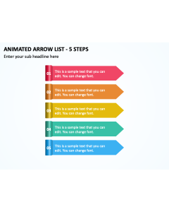 Animated Arrow List - 5 Steps PPT Thumbnail