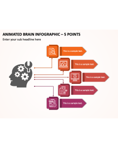 Animated Brain Infographic - 5 Points PPT Thumbnail