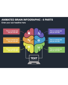 Animated Brain Infographic - 6 Parts PPT Thumbnail
