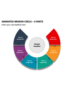 Animated Broken Circle - 6 Parts PPT Thumbnail