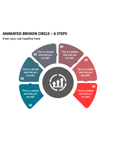 Animated Broken Circle - 6 Steps PPT Thumbnail