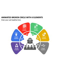 Animated Broken Circle with 6 Elements PPT Thumbnail