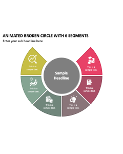 Animated Broken Circle with 6 Segments PPT Thumbnail