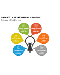 Animated Bulb Infographic - 6 Options PPT Thumbnail