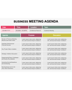 Animated Business Meeting Agenda PPT Thumbnail