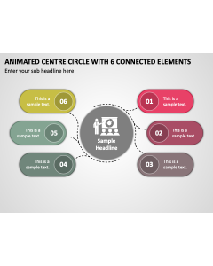 Animated Centre Circle with 6 Connected Elements PPT Thumbnail