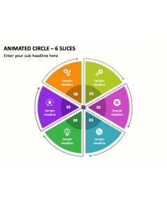 Animated Circle - 6 Slices PPT Thumbnail