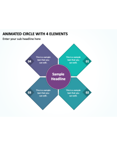 Animated Circle with 4 Elements PPT Thumbnail