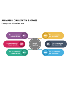 Animated Circle with 6 Stages PPT Thumbnail
