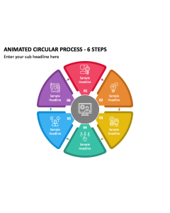 Animated Circular Process - 6 Steps PPT Thumbnail