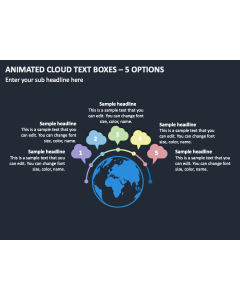 Animated Cloud Text Boxes - 5 Options PPT Thumbnail