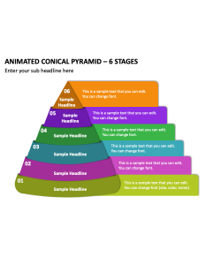 Animated Conical Pyramid - 6 Stages PPT Thumbnail