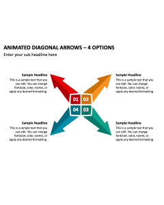 Animated Diagonal Arrows - 4 Options PPT Thumbnail