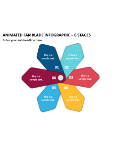 Animated Fan Blade Infographic - 6 Stages PPT Thumbnail
