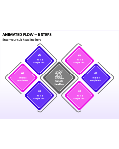 Animated Flow - 6 Steps PPT Thumbnail