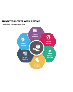 Animated Flower with 6 Petals PPT Thumbnail