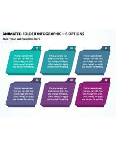 Animated Folder Infographic - 6 Options PPT Thumbnail
