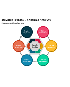 Animated Hexagon - 6 Circular Elements PPT Thumbnail