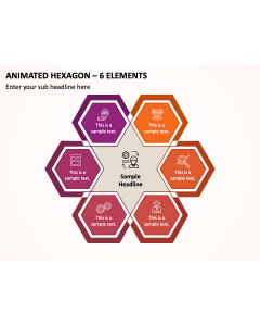 Animated Hexagon - 6 Elements PPT Thumbnail