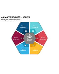 Animated Hexagon - 6 Slices PPT Thumbnail