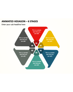 Animated Hexagon - 6 Stages PPT Thumbnail