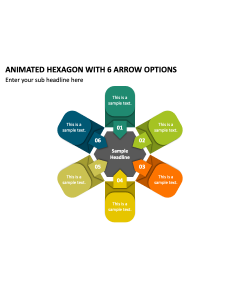 Animated Hexagon with 6 Arrow Options PPT Thumbnail