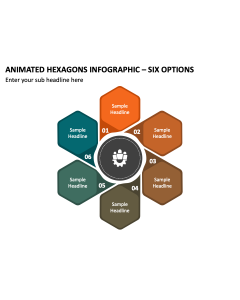 Animated Hexagons Infographic - Six Options PPT Thumbnail