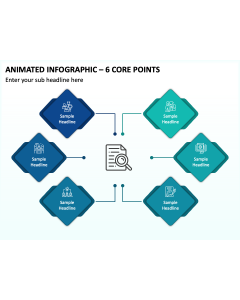 Animated Infographic - 6 Core Points PPT Thumbnail