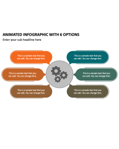 Animated Infographic with 6 Options PPT Thumbnail