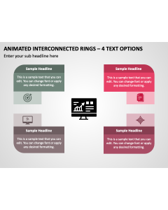 Animated Interconnected Rings - 4 Text Options PPT Thumbnail