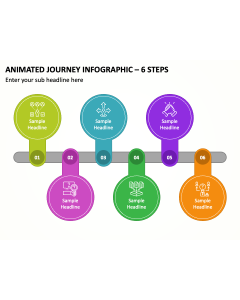 Animated Journey Infographic - 6 Steps PPT Thumbnail